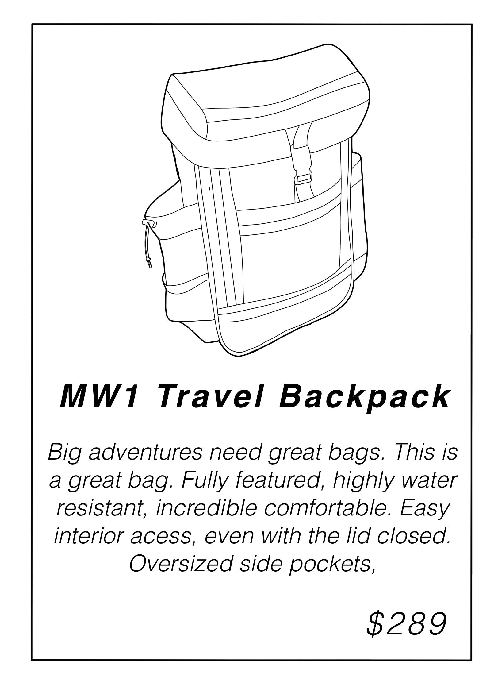 MW1 Travel Backpack